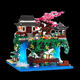 
2025 new tree house building blocks Taohuatan building assembly toys for boys and girls micro-grain gifts, super large peach, medium-sized Tiananmen + acrylic box/3888 grain/[