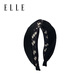 ELLE French retro printed headband women's wide-brimmed high-ceiling hairpin headwear high-end outer wear face wash
