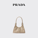 PRADA/Prada gift women's small calf leather handbag shoulder bag travertine