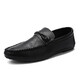 Spider King (ZHIZHUWANG) leather face British driving fashion men's lof bean shoes men's versatile breathable men's shoes soft sole soft leather summer D826 black 39