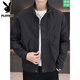 Playboy stand collar jacket men's spring and autumn 2025 new high-end casual trendy jacket men's work clothes green spring and autumn style L 125-145Jin Jin equals 0.5 kg