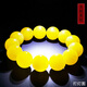 Amber Pai, one object, one picture, one certificate, natural beeswax bracelet, men's bracelet, Russian chicken fat yellow amber, flawless bracelet, 51.53g, 19mm