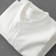 Men's stand collar white short-sleeved shirt men's Japanese cotton round neck three-quarter sleeve T-shirt Henry collar textured shirt C1061-white-long sleeve 3XL 145-155Jin Jin equals 0.5 kg