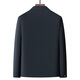 Li Meng Autumn and Winter Jacket Men's Wool Thin Cotton Jacket Top Business Lapel Dad Clothing Navy XL