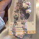 Xingyin mobile phone lanyard wrist hanging chain beaded girl's shiny high-end short chain anti-lost and fall-resistant dopamine cute little fresh pink pink control girl's heart kt lanyard pendant mobile phone lanyard wrist hanging chain Mary cat flower + TPU transparent patch