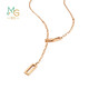 Chow Sang Sang Square Necklace Mint 18K Rose Rectangular Chain Set with Pendant 92505N Price 47cm