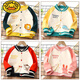 G.Duckkids Kinderjacke Herbst- und Winterbabykleidung sowie Samtjacke für Männer und Frauen Kinder Herbst Kleidung mit Jungen Tops Baseball Uniform Baseball Uniform hellgelbe Farbe 110 empfohlen für 4-5 Jahre alt