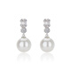 Qlady Women's Imitation Pearl Earrings Feminine High-Quality Silver Needle Earrings 2025 New Light Luxury Earrings Birthday Gift
