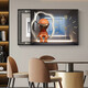 
Chengzi Light luxury electric meter box decoration painting with clock distribution box cover without holes Modern simple hanging painting Astronaut clock K11967 70*50cm (cover 60*40) black frame with cover