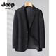 
JEEP SPIRIT large-size suit men's 2025 autumn and winter new style loose plus fat plus larger print handsome suit business casual jacket trend black 4XL 220-250Jin [Jin equals 0.5 kg]