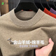 Shanshan cashmere-containing cardigan men's autumn and winter round neck pullover thin sweater basic base knitwear