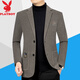 Playboy (PLAYBOY) woolen suit jacket for men middle-aged spring and autumn new business casual thickened suit top 99245B black 2XL 185 suitable for 155-175Jin Jin equals 0.5 kg