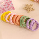Korean style versatile hair tie, candy-colored high ponytail rubber band, towel hair tie, hair tie, mixed color 2 pieces