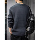 OLJ luxury high-end brand trendy sweater men's American retro Henry collar versatile heavyweight casual sweater jacket gray blue one size 4XL 200-220Jin Jin equals 0.5 kg