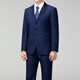 SEVEN 7 Seven brand men's wool suit suit business professional formal wear new knot dress high-end interview handsome suit 168 Baolan three buttons (no split) S 165/46 (please leave a message for what size pants you want)