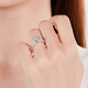 DR one carat diamond ring PT950 platinum moissanite diamond ring light luxury women's wedding ring birthday Valentine's Day gift 1 carat moissanite platinum ring/D grade live mouth adjustable size