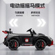 2025 new children's electric car four-wheel drive can sit on a person's car with remote control car for boys and girls, toy car, baby stroller, painted silver dual-wheel drive + leather seat + 12V7 battery + remote control