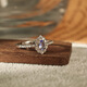 Natural tanzanite ring, crystal clear and sparkling s925 silver ring for your girlfriend, natural tanzanite, adjustable opening