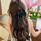 Bai Shilin Korean style 2025 new polka dot bubble banana clip vertical clip half-tied sweet hair clip back of the head hair clip white polka dot banana clip