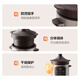 Midea Quick Stew Electric Stew Pot Electric Casserole Ceramic Fully Automatic 450W Double Ring Fire Intelligent Stewing Cup Purple Clay Pot Porridge 7L Electric Pot Integrated Multi-function Pot DGE65J56
