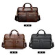 [Direct sales from the manufacturer] First layer cowhide shoulder bag men's briefcase genuine leather 15.6-inch computer bag business commuting black upgraded version 15.6-inch black upgraded version