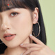 三福休闲金属中大圈环耳环一对 个性时尚欧美风耳饰 818016 12131-薇 2个