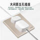 Schneider switch socket Yueyuan series style gold 86 type household frameless one open two or three plug concealed panel one open five holes 1 piece