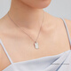 Lukfook Jewelry Platinum 950 Platinum Geometric Nameplate Platinum Pendant without Necklace for Gift Price L04TBPP0007 3.51g (including labor cost 326 yuan)