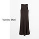 
Massimo Dutti autumn new product 2025 women's old-fashioned style exquisite light luxury long satin halter neck dress 06685530 Chocolate color XS (CN 165/84A)