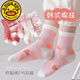 G.duck children's socks for girls, thickened and velvet long pure cotton autumn and winter cotton socks for girls, baby children's socks, spring and autumn mid-calf stockings, loving girls terry-5 pairs, thickened with velvet, 6-8 years old, recommended foot length 16-18CM, shoe size 25-3