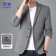 ROMON suit men's business slim jacket autumn and winter professional formal wedding dress suit gray L
