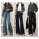 Yiyang (ESE-Y) Velvet Tuned Jeans for Women 2025 Autumn and Winter Mild Pants Denim Blue-Small (Height 155-162) 28