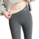 Extra thick sherpa leggings for women's outer wear in autumn and winter plus velvet and thickened high waist Northeastern ultra-thick gray warm cotton pants Extra thick sherpa - black 2XL (140-160Jin Jin equals 0.5 kg)