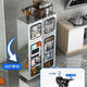 XMSJ custom 304 rural stainless steel sideboard kitchen household 2023 storage cabinet small dustproof vertical cockroach proof 11304 stainless steel door 700 wide doorless 000x000x000cm
