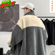 CHENPIN LAMB LABE COTON COTON MEN'S 2025 Nouveau automne et hiver plus velours épaissie de coton en vrac Coat de coton velours chaud gris xl