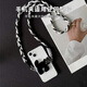Xingyin mobile phone lanyard back clip cross-body carryable mobile phone back clip cute mobile phone chain integrated halter neck shoulder strap high-end pendant portable detachable carry-on anti-lost artifact pendant black and white mobile phone lanyard 130cm black cat clip back