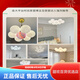 大观园（DGY）简约客厅吊灯创意卧室灯月球泡泡吊线灯卡通星球吊灯中山 9734黑色13头三色彩球15cm大球款