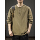 Romon pure cotton sweatshirt spring and autumn long-sleeved T-shirt 2025 new casual men's loose trendy brand Henry collar bottoming shirt 2315 charcoal gray S suitable weight 90-115Jin Jin equals 0.5 kg
