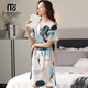 Modal Nightgown Femmes Court-manche mince été 2025 Nouvelle robe pyjamas Mère Summer Long Robe HQ3527 L