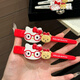 Songchuang Mengyu Japanese cute kitty cat hairpin large long duckbill clip bangs hairpin cartoon sweet girl side clip kitty hairpin red + white
