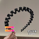 HANS F headband for women 2025 new high-end adult wavy headband women's hairpin internet celebrity broken hair clip high-end headwear black diamond headband