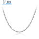 Heye Jewelry, bright and sparkling, bead chain, Pt950 platinum necklace for women, platinum, clavicle chain, laser sweater chain, 1.2mm thick, 3.75g, 43cm, 41cm circle adjustment, square abalone buckle