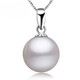 Mengdong quality pearl pendant freshwater mother-of-pearl single clavicle chain classic simple 925 silver necklace pendant 14mm15mm