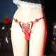 Yan Beiwei Men's Large Size Adjustable Thong Embroidered Butterfly Sexy Temptation Japanese Style Red One Size Open Cover 80-155Jin Jin equals 0.5kg