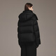 Tambor down jacket women's short removable hood autumn and winter silhouette warm thick coat 5520350Z black 165