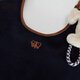 Teenie Weenie Bear Damenbekleidungsbeutel 2025 Herbst und Winter Neue Modekontrast Design Retro Textur Tasche Navy Blue Fre