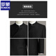 ROMON Chinese Style Stand Collar Suit Men's Suit Business Casual Versatile Fashion Banquet Button Dress Groom Wedding Suit Black (Single-piece Suit) XL (125-140Jin Jin equals 0.5kg)
