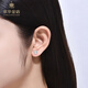 Cuihua pt950 platinum four-leaf clover earrings platinum earrings anniversary gift for girlfriend and wife birthday gift four-leaf clover earrings total weight about 1.6g