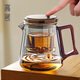 Gaoming (Gaoming) Glass Elegant Cup One-touch Tea Water Separation Filter Teapot Lazy Tea Maker Artifact Teacup Tea Set Water Dispensing in One Second One Pot 2 Cups