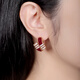 Tingliang ruby earrings 18K gold diamond inlaid with snake design natural ruby earrings 5.6 carats luxury style in stock